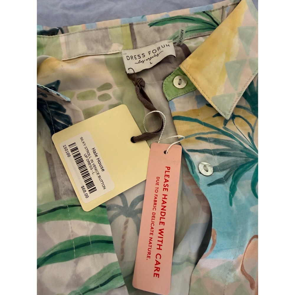 Dress Forum Hale House Silky Stroll in Venice Button Up Maxi Dress Large NWT - Picture 5 of 15